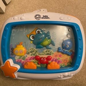 Baby walker, mobile, plush car toy